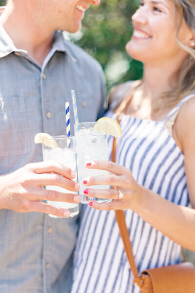 couple cheers taken by minneapolis photographer