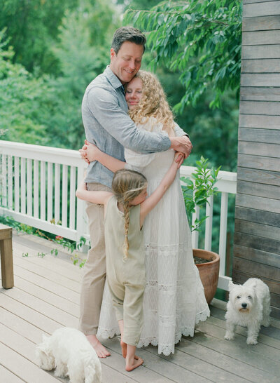 Family Hugging - Kent Avenue Photography - Charlotte Family Film Photographer