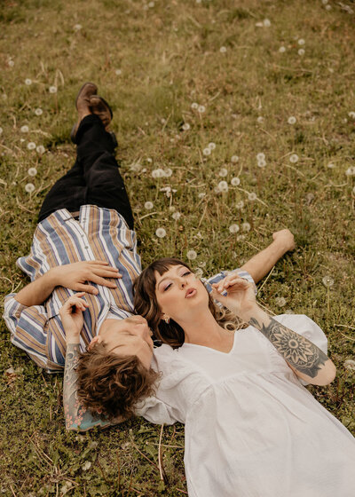 natural makeup for kansas city engaged couple