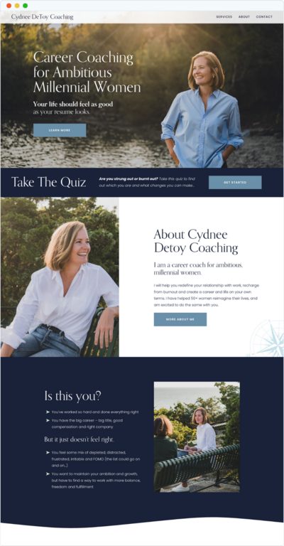Women's Career Coach Website Designer