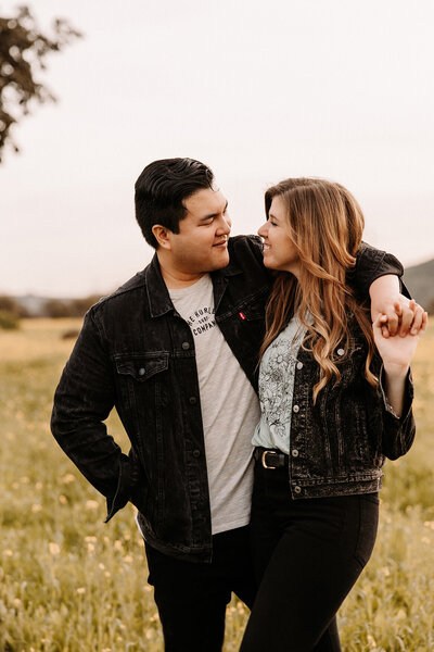 couple in field