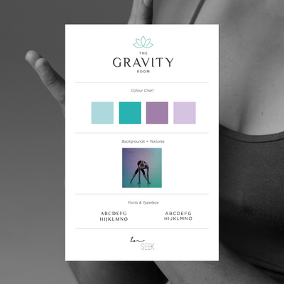 The Gravity Room InSeek Identity Branding Lifestly Fitness Health Yoga Social Media Development Construction Brand Design