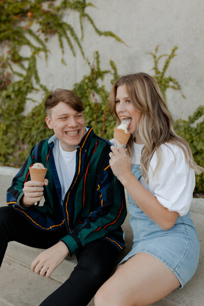 ice cream engagement shoot photographed by claire neville photography