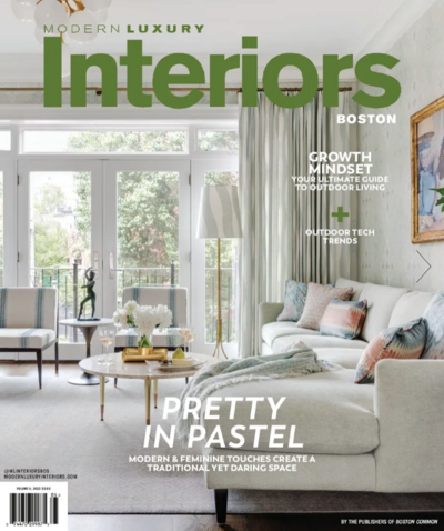 Article showcasing Tiffany Barqawi's design expertise in Boston Home Magazine.