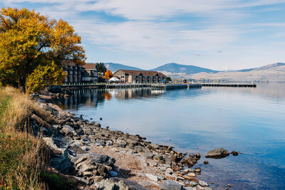 View of Kwataqnuk Resort and Casino across Flathead Lake