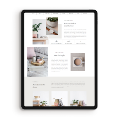 Showit Experience Page Templates for Photographers