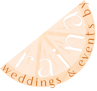lemon slice with Weddings & Events by Raina written on it