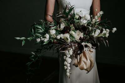 Black and White Modern Wedding Bouquet