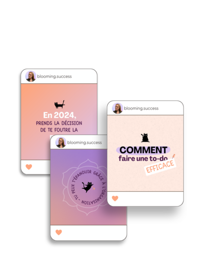 posts instagram créés pour blooming success