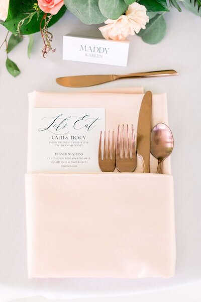 Reception dinner details, taken by minneapolis photographers
