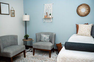 prenatal exam room in Joyful Beginnings birth center