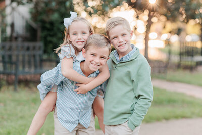 family with three boys