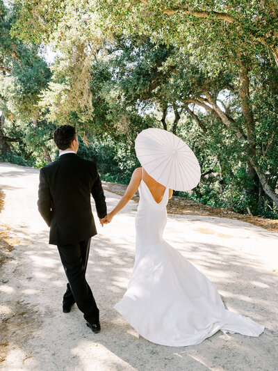 bride and groom dancing