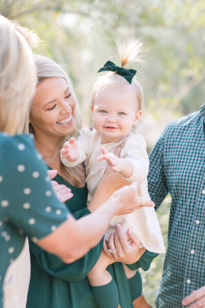 multi-generation family photoshoot at Desert Botanical Garden in Arizona