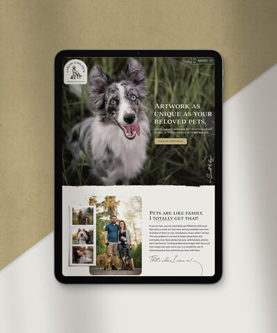 Showit Website Design For Pet Photographer
