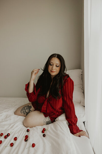 Denver boudoir makeup, in studio