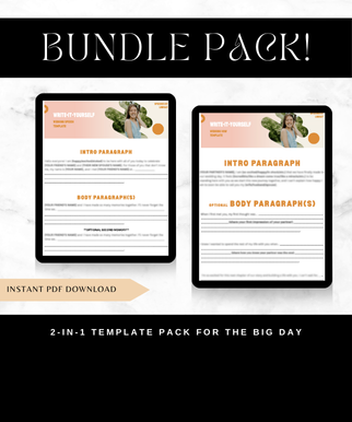 wedding speech template for maids of honor, best men, and other wedding speakers
