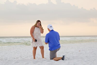 Surprise proposal photographer in Destin