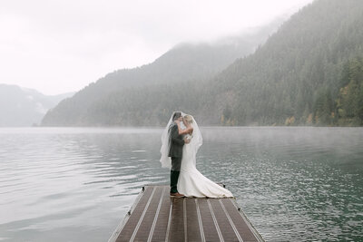 bride and groom portrait after their elopement ceremony in Northern Ireland.