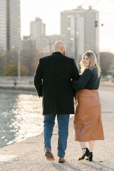 Chicago engagement session at North Avenue Beach