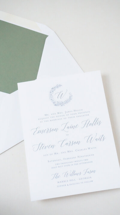 Colorado Springs semi-custom wedding invitations