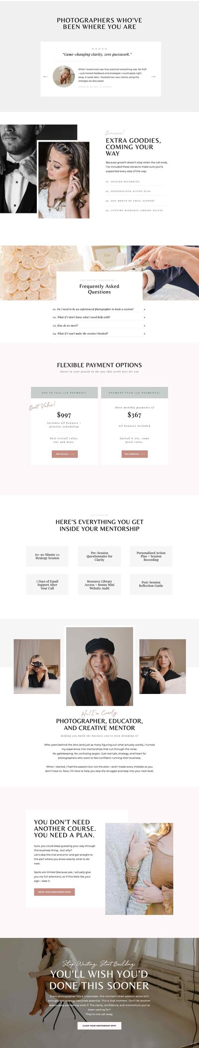 Easy to update Showit website for Coaches, VAs and Service Providers