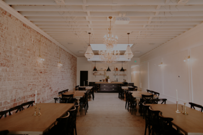 Establishing shot of our interior studio and event space.