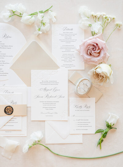 Naples Florida wedding invitation stationery photography