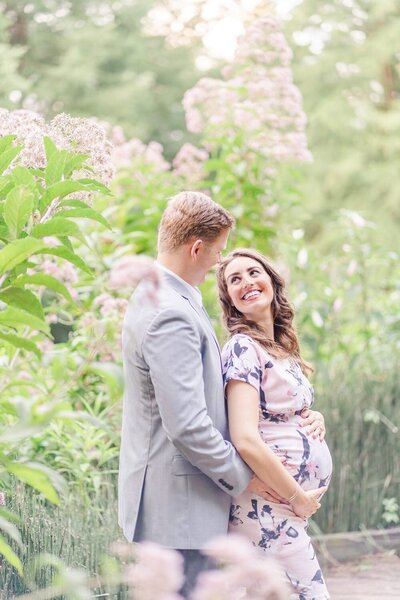 expecting couple during Fairfax, Virginia maternity photos