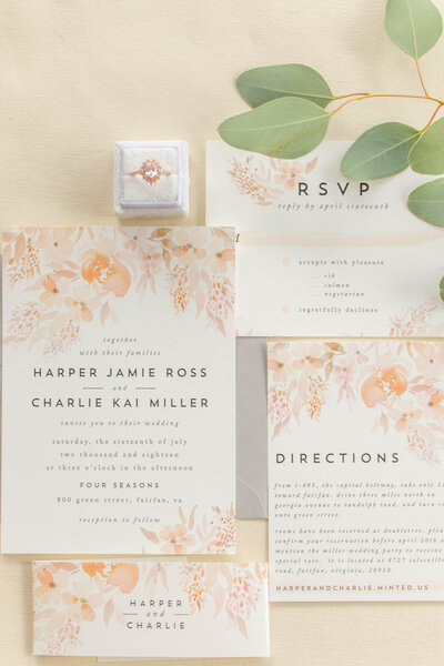 detail photo of invitaion suite