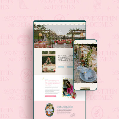 website mockup for custom brand and web design for photographers by Palme Design Co