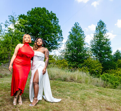 Two stunning Black women showcase beautiful Candy Forever hairstyles, with flawless makeup by Pretty Faces by Chelsea. A celebration of creativity and elegance.