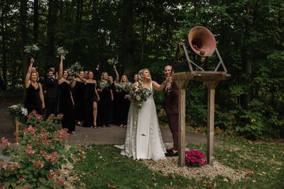 Bell_Ring_Smile_Woods_Wedding_TheBrook