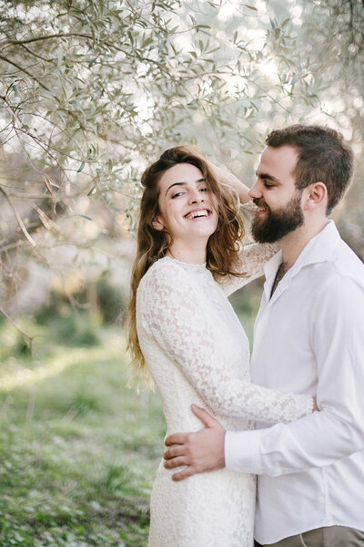 Mallorca Engagement Shoot in Olive Grove