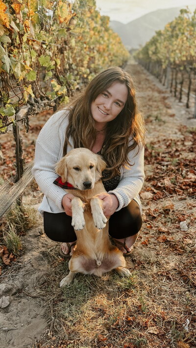 Breeder and her dog at Little Retriever Ranch in California