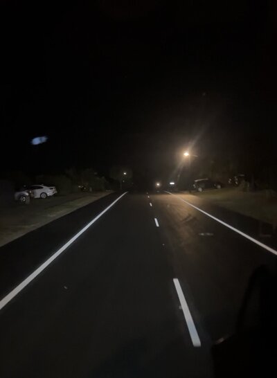 Fresh yellow line marking on a council road by HERN Linemarking, servicing public roads throughout Brisbane, Gold Coast, Sunshine Coast, and Northern NSW.