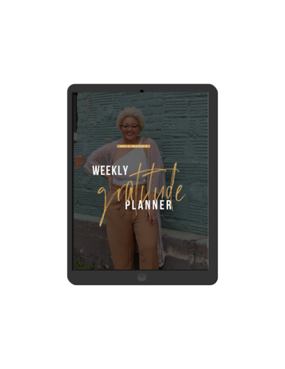 Weekly Gratitude Planner downloadable resource on iPad