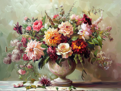 Elegant Floral Arrangement in Star of Grace Template Symbolizing Beauty and Grace