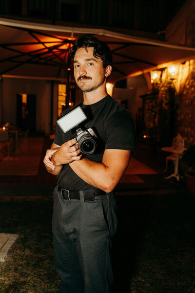 man holding a camera