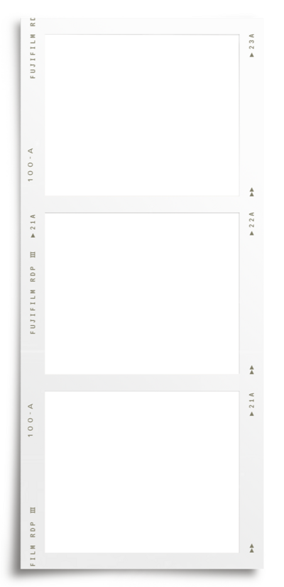 white fuji film frame