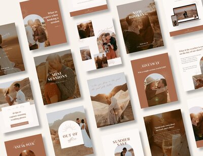Boho photography Instagram post templates 
