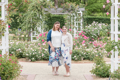 mother and daughter at Old Parliament House rose gardens