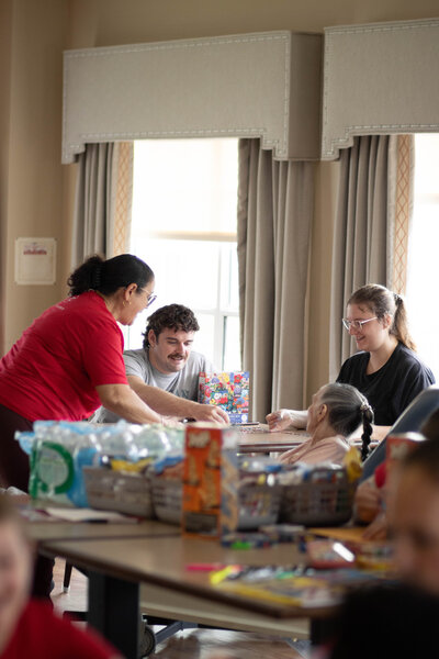 Group of people serving the elderly  at a non-denominational church in Fayetteville, NC. 