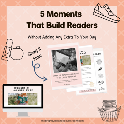 free quick guide for 5 Moments to Build Readers at Home