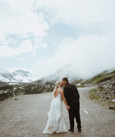 bride and groom exchanging vows