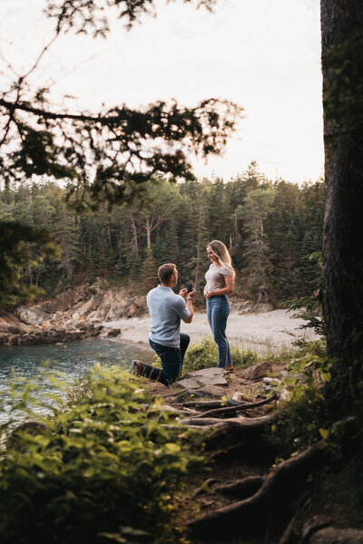 Couple saying a prayer during their intimate wedding ceremony.