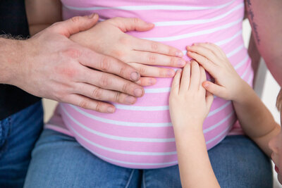 Photo of Mom's belly | Taken by Maine Maternity Photographer