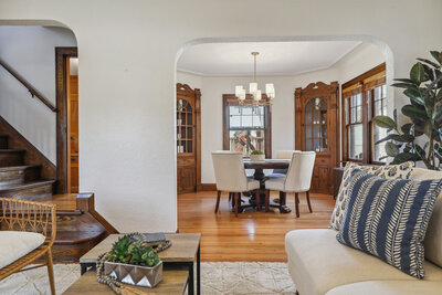Dining room interior of a Saint Paul vintage home