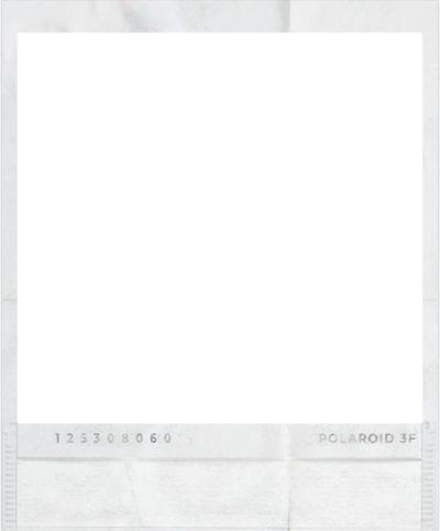 White polaroid photo frame