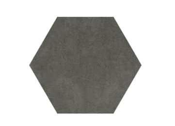 Dark gray hexagonal tile.